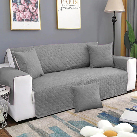 Ultra Sonic Water Proof Sofa Cover Gray