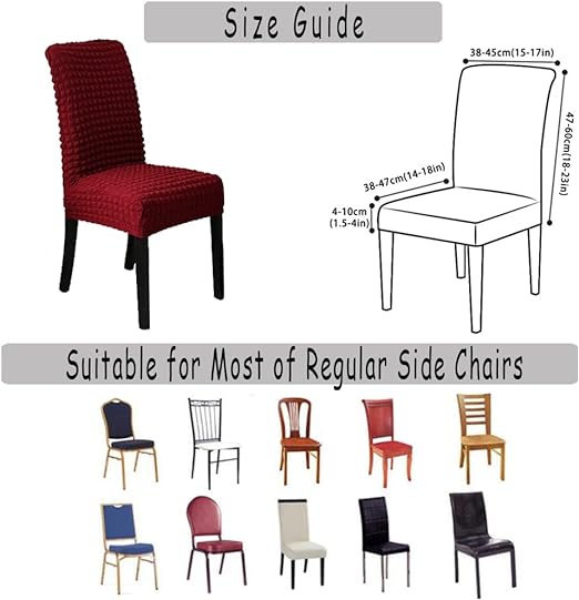 Quilted Style Fitted Chair Cover Maroon