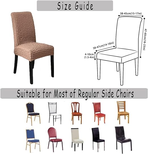 Bubble Style Fitted Chair Cover Khaki