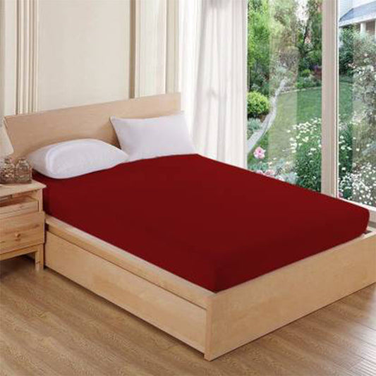 Fitted Water Proof Mattress Cover Maroon