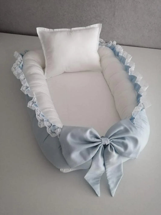 Luxury Baby Nest , Filled with Ball Fiber & 100% Cotton Fabric-Design Code 71