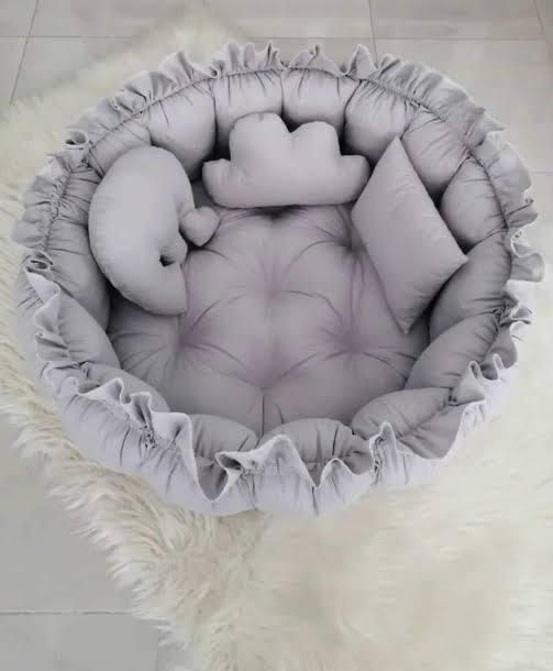 Luxury Baby COT, Filled with Ball Fiber & 100% Cotton Fabric-Design Code 54