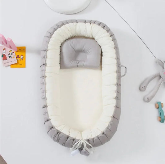 Luxury Baby Nest , Filled with Ball Fiber & 100% Cotton Fabric-Design Code 65