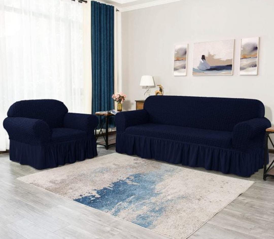 New Turkish Bubble Sofa Cover Blue
