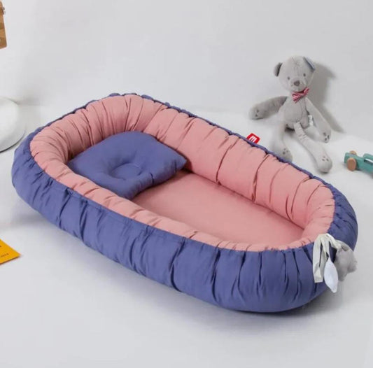 Luxury Baby Nest , Filled with Ball Fiber & 100% Cotton Fabric-Design Code 1