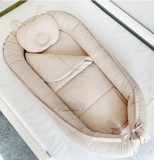 Luxury Baby Nest , Filled with Ball Fiber & 100% Cotton Fabric-Design Code 2