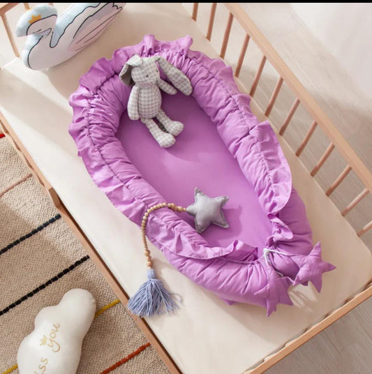 Luxury Baby Nest , Filled with Ball Fiber & 100% Cotton Fabric-Design Code 5