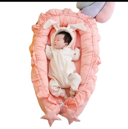 Luxury Baby Nest , Filled with Ball Fiber & 100% Cotton Fabric-Design Code 4