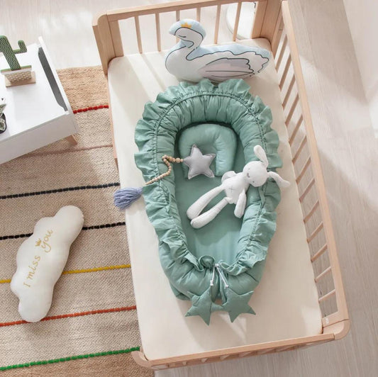Luxury Baby Nest , Filled with Ball Fiber & 100% Cotton Fabric-Design Code 6