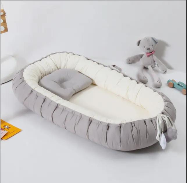 Luxury Baby Nest , Filled with Ball Fiber & 100% Cotton Fabric-Design Code 3