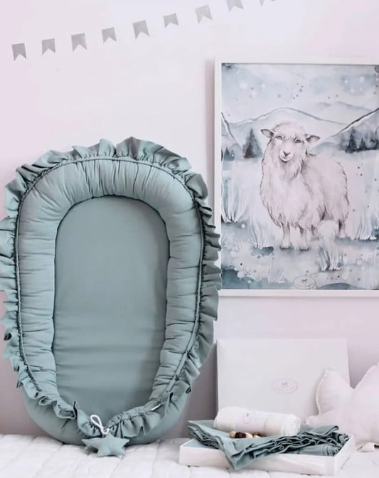 Luxury Baby Nest , Filled with Ball Fiber & 100% Cotton Fabric-Design Code 23