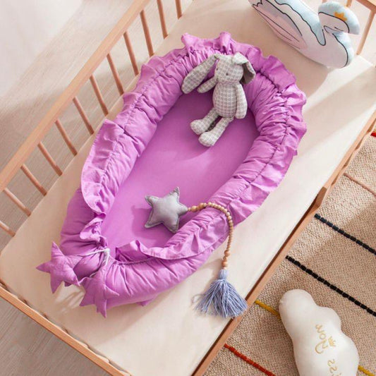 Luxury Baby Nest , Filled with Ball Fiber & 100% Cotton Fabric-Design Code 25