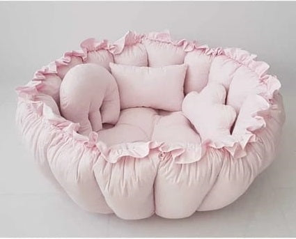 Luxury Baby COT, Filled with Ball Fiber & 100% Cotton Fabric-Design Code 4