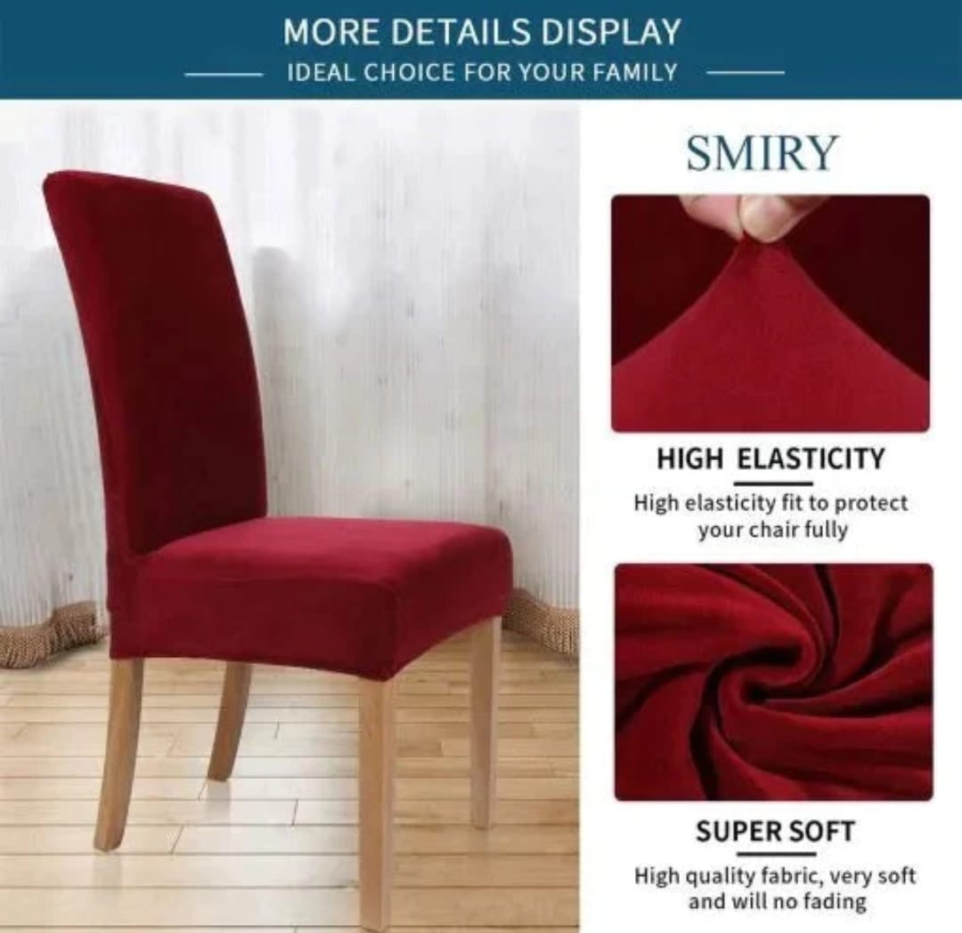 Imported Mash Fitted  Chair Cover Maroon