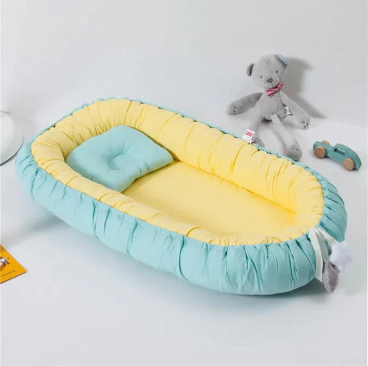 Luxury Baby Nest , Filled with Ball Fiber & 100% Cotton Fabric-Design Code 66