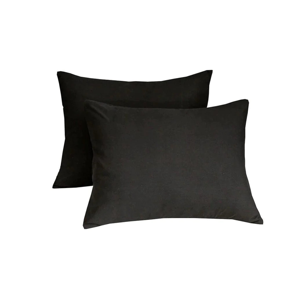 Rich Cotton Fitted Bedsheet Black (3Pcs)