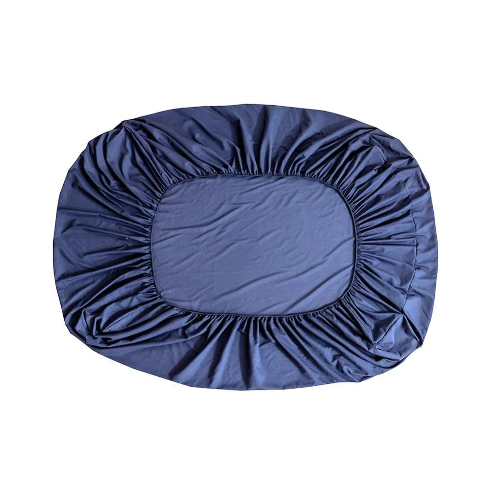 Rich Cotton Fitted Bedsheet Blue (3Pcs)