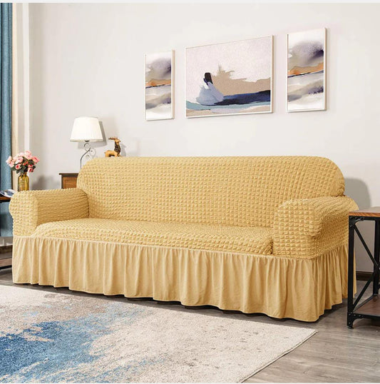 New Turkish Bubble Sofa Cover Golden