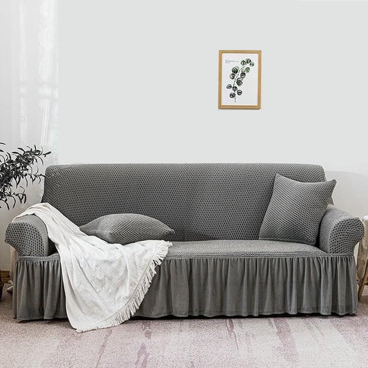 Turkish Style Sofa Cover Gray