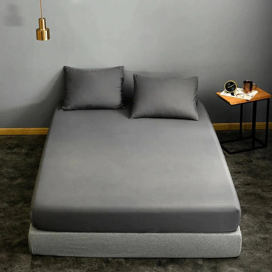 Rich Cotton Fitted Bedsheet Gray (3Pcs)
