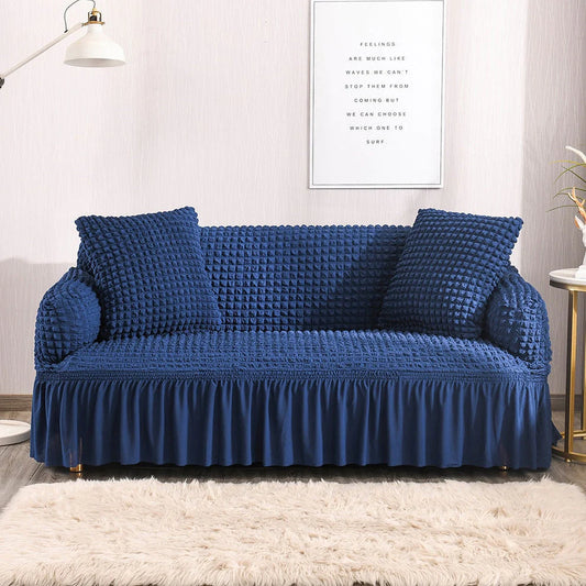 New Turkish Bubble Sofa Cover Blue (Round Shape)