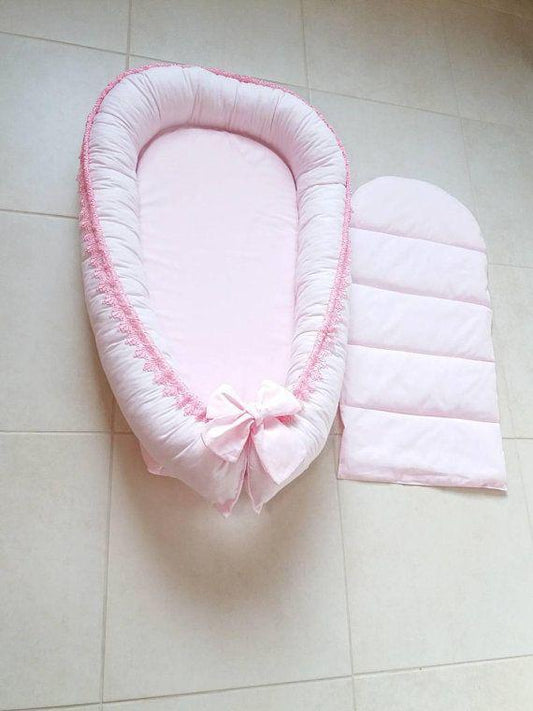 Luxury Baby Nest , Filled with Ball Fiber & 100% Cotton Fabric-Design Code 70