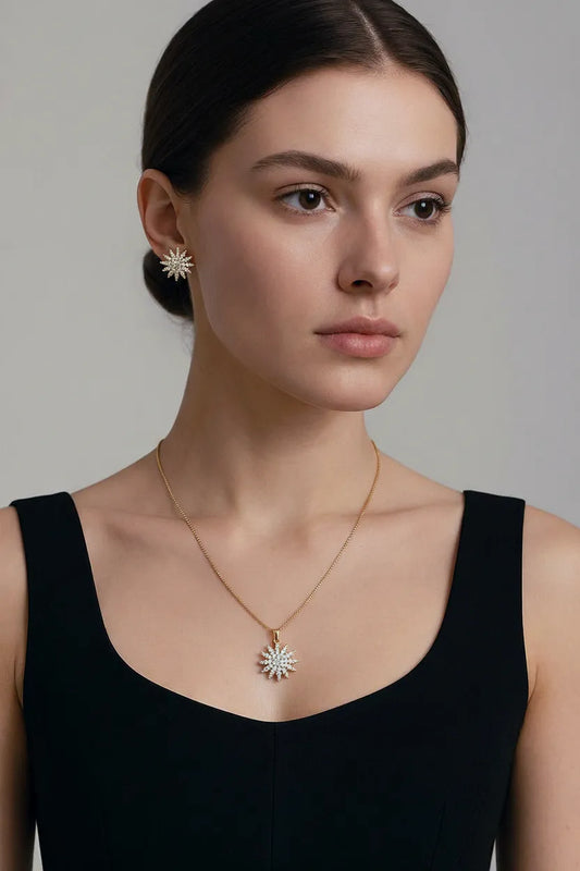 Beautiful Gold Look Premium Locket Set