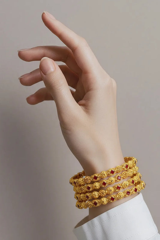 Beautiful Bridal Bangles Gold Look (Code 14)