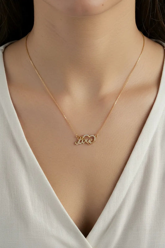 Beautiful Gold Plated Heart Stone Locket