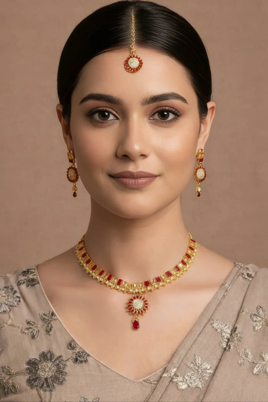 Beautiful MultiColour Antique Necklace Set