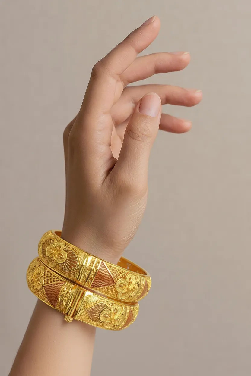 Gold Plated Kary Openable (Code 73) 2 Pc