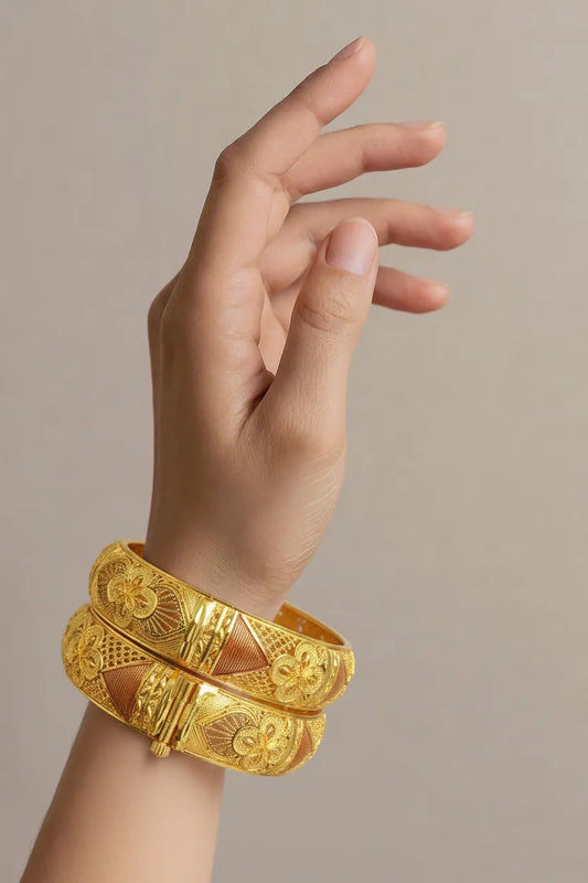 Gold Plated Kary Openable (Code 73) 2 Pc