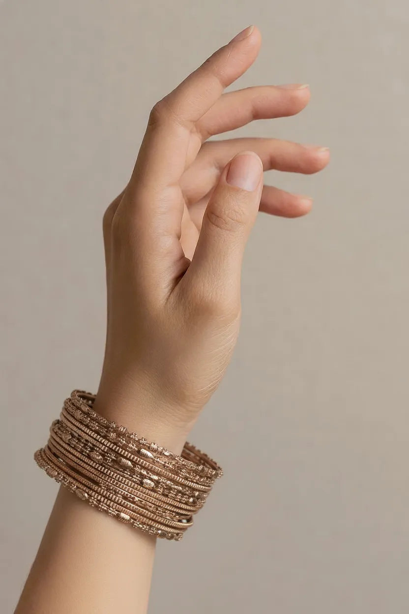 Silver Look Beautiful Bangles (Code 09)