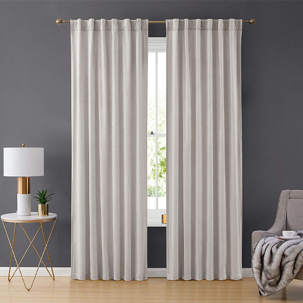 Premium Look Velvet Curtain in Light Grey Colour (Pair) – MyStyle.pk