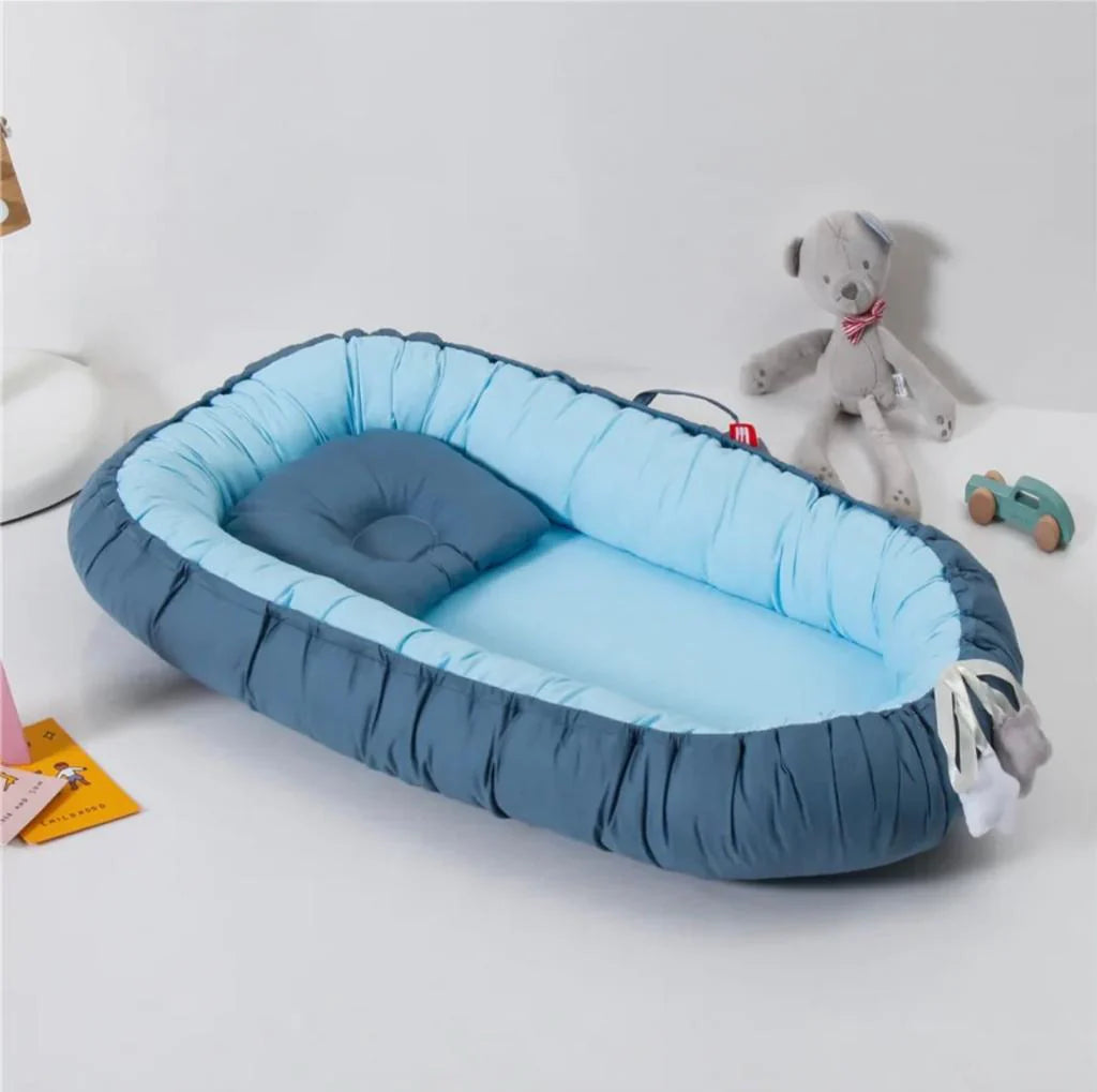 Luxury Baby Nest , Filled with Ball Fiber & 100% Cotton Fabric-Design Code 67
