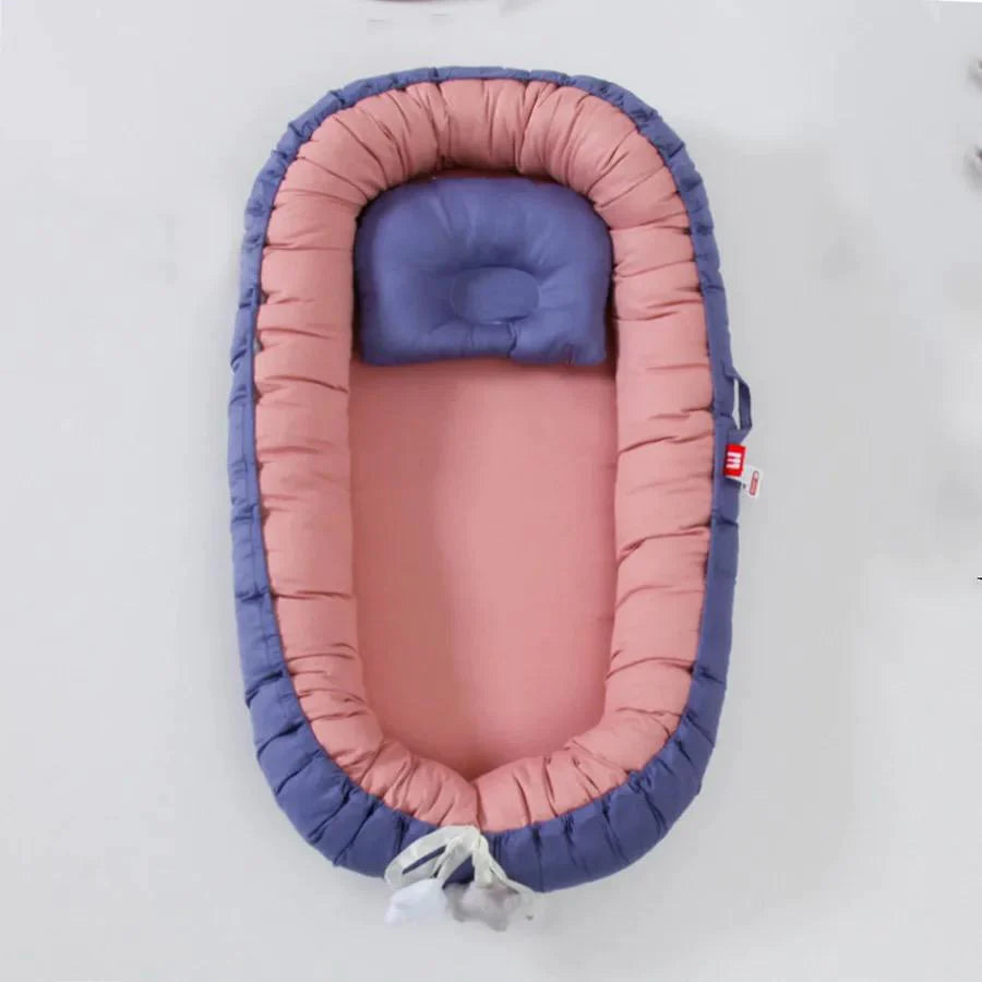 Luxury Baby Nest , Filled with Ball Fiber & 100% Cotton Fabric-Design Code 68
