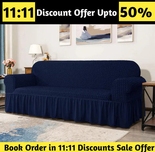 New Turkish Bubble Sofa Cover Blue