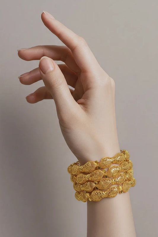Gold Plated Beautiful Bangles (Code 68)