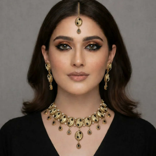Beautiful Antique Gold Plated Necklace Set