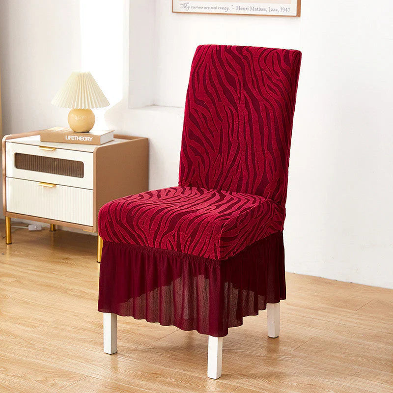 Premium Zabra Velvet Chair Cover Maroon