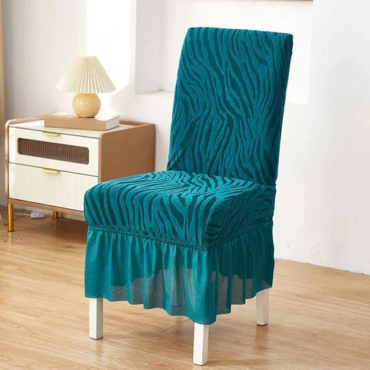 Premium Zabra Velvet Chair Cover Zinc